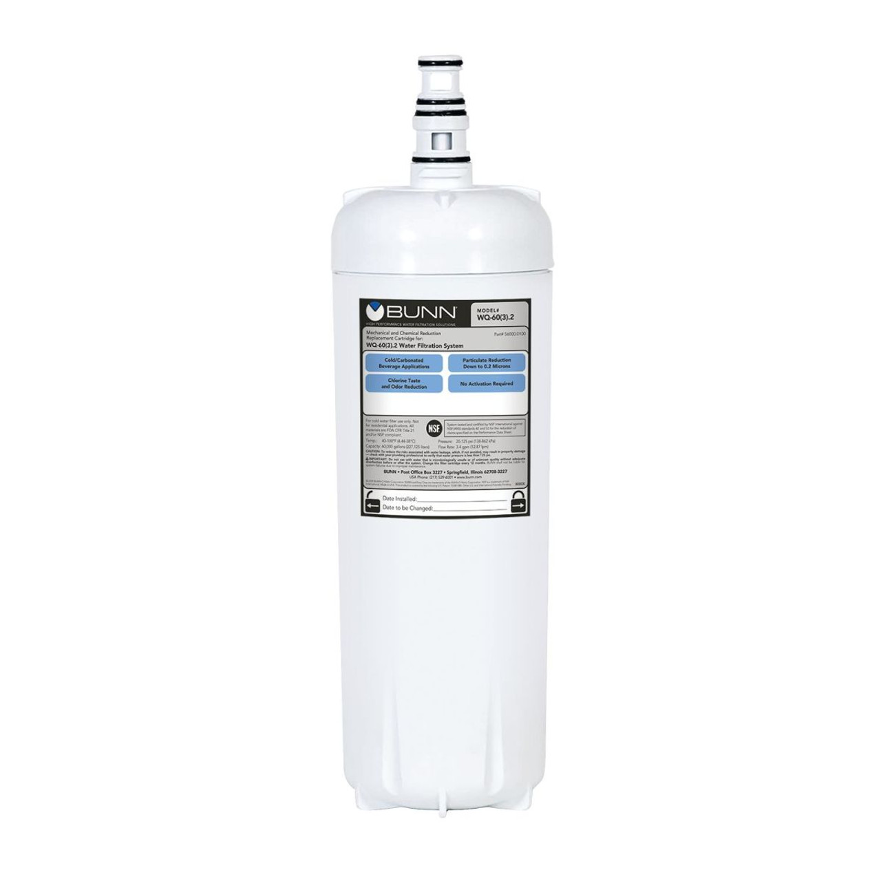 BUNN - WQ-60(3.4).2 High Performance Water Filtration Cartridge - 56000.0100