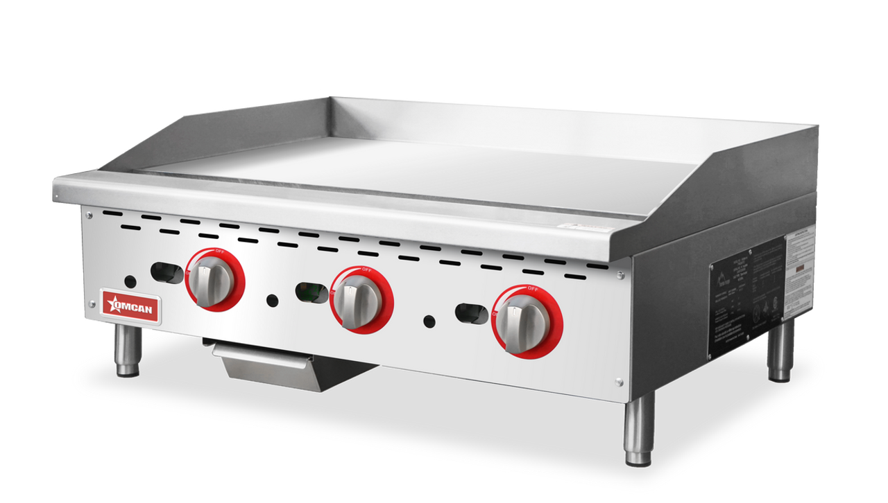 Omcan - 36" Countertop Gas Griddle w/ Thermostat Control - 47372