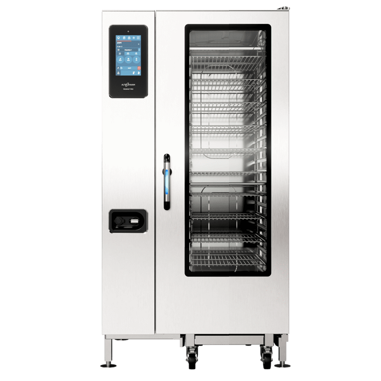 Alto-Shaam 20-10G Pro Prodigi Liquid Propane Boiler-Free Roll-In 20 Pan Combi Oven- 208-240V,  3 Phase