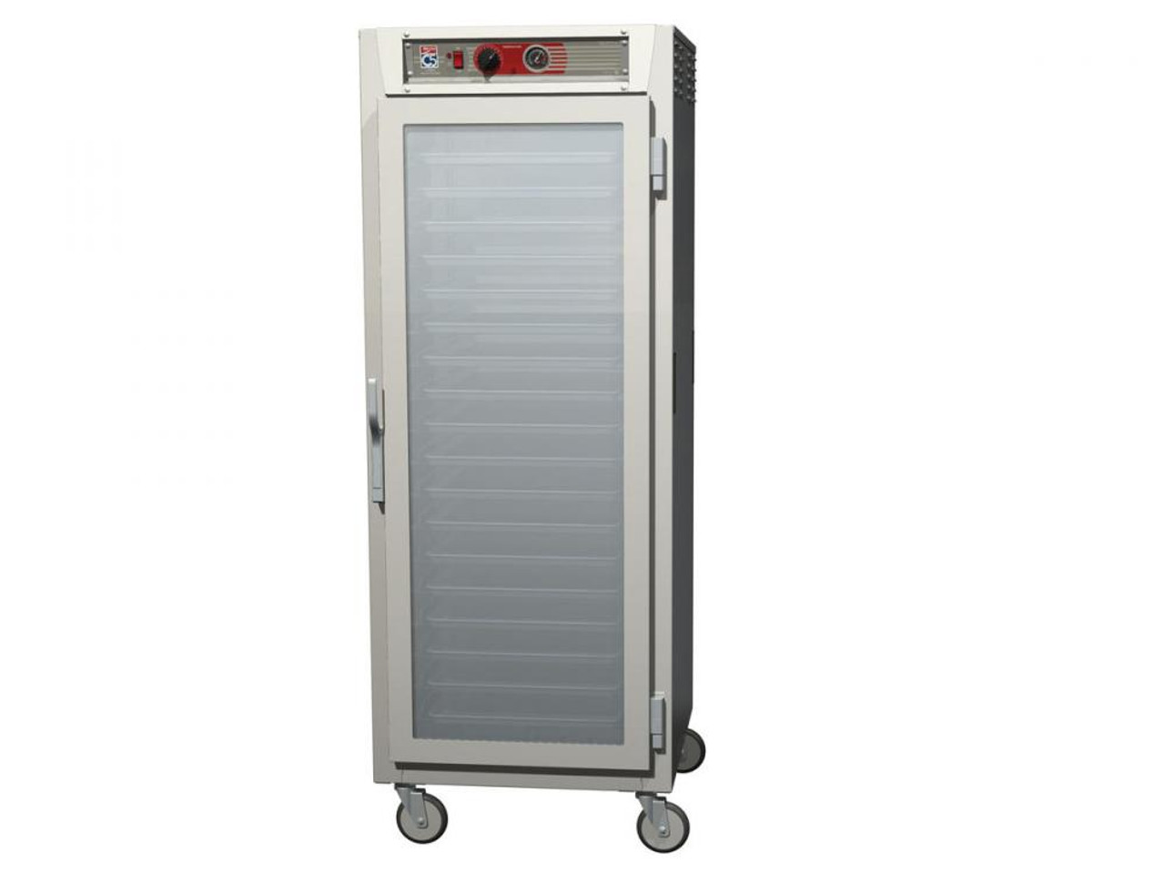 Metro - C5 6 Series Full Size Insulated Low Wattage Pass-Through Holding Cabinet with Clear Door and Stainless Steel Lip Load Slides - C569L-SFC-LPFS