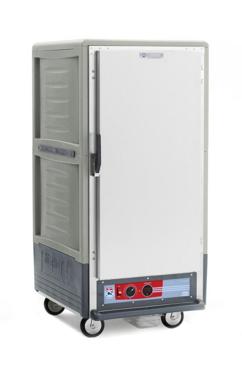Metro - C5 3 Series Gray Heated Holding Cabinet with Solid Door - C537-HFS-L-GY