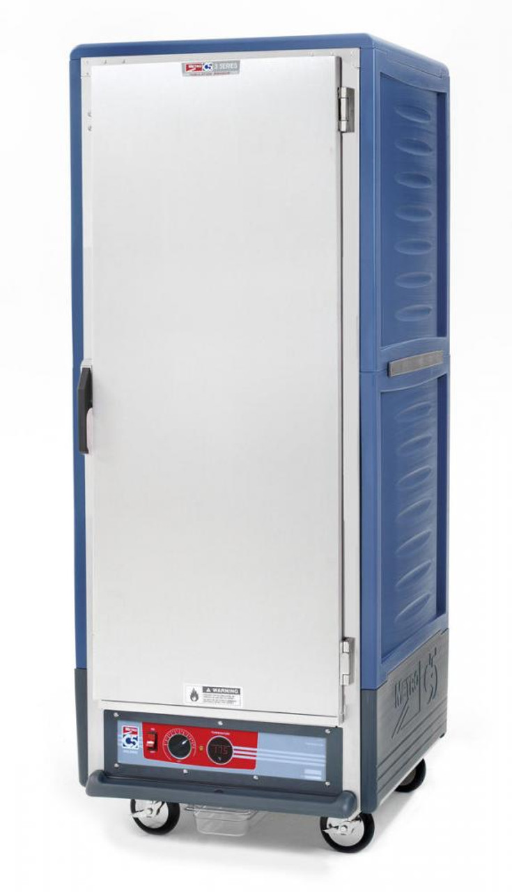 Metro - C5 3 Series Blue Heated Holding Cabinet with Solid Door - C539-HFS-L-BU