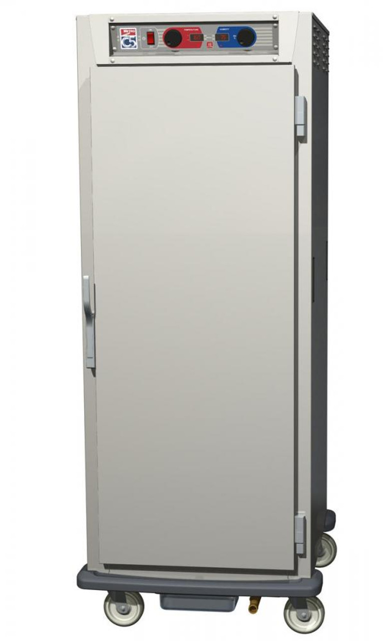 Metro - C5 9 Series Full Size Insulated Low Wattage Pass-Through Holding Cabinet with Solid Door and Chrome Lip Load Slides - C599L-SFS-LPFC