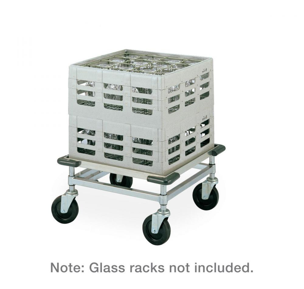 Metro CB2121C Heavy Duty Aluminum Glass Rack Dolly with Corner Bumpers ...