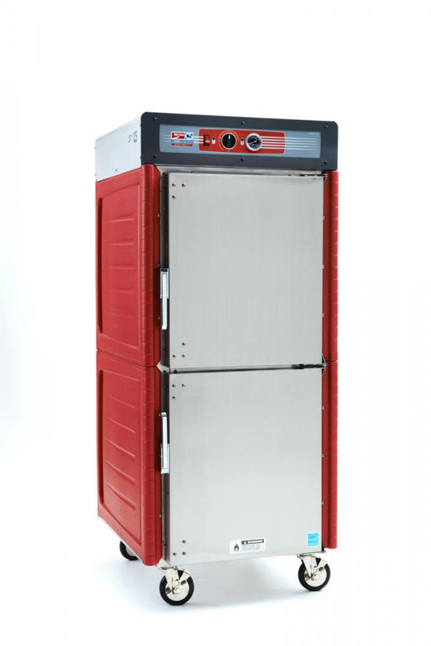 Metro - C5 4 Series Insulated Stainless Steel Full Height Hot Holding Cabinet with Solid Dutch Doors and Universal Slides - 220/240V, 1360W - C549X-ASDS-U