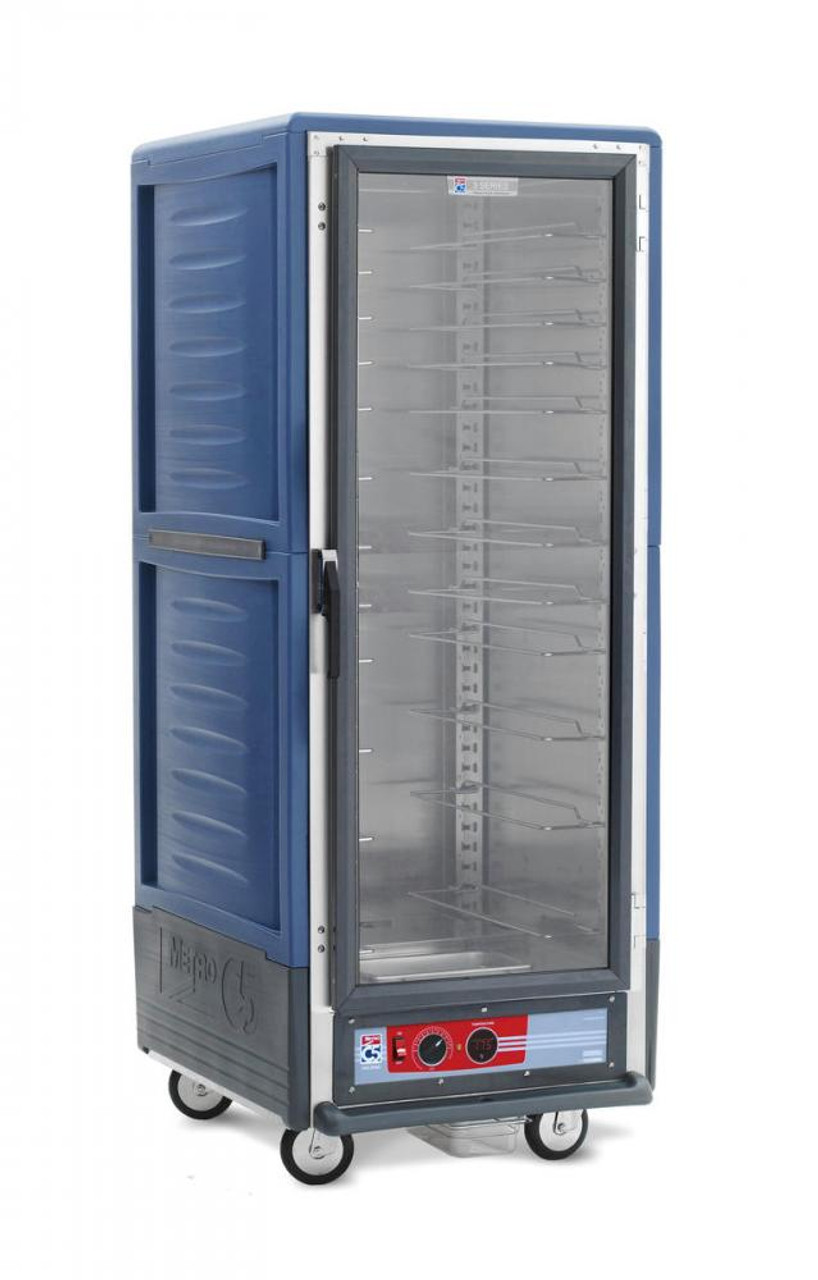Metro - C5 3 Series Blue Heated Holding Cabinet with Clear Door - C539-HFC-U-BU