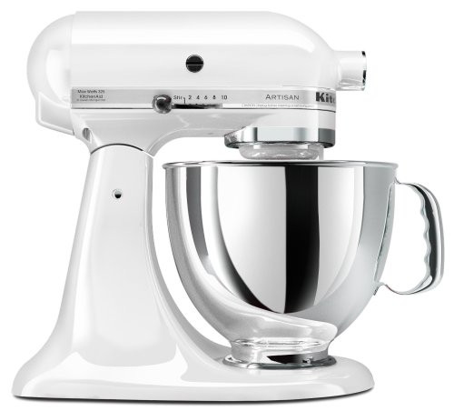 KitchenAid - White 5 Quart Artisan Mixer - KSM150PSWH