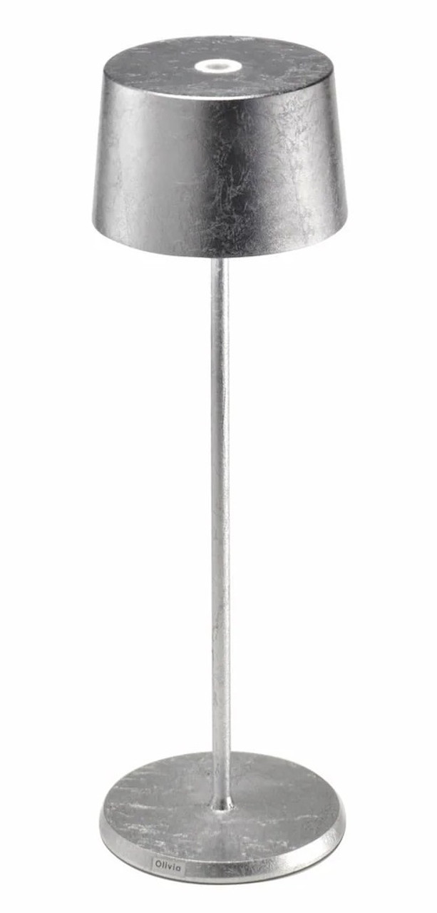 Zafferano -  Olivia Pro Silver Leaf LED Cordless Table Lamp - LD0850BFA