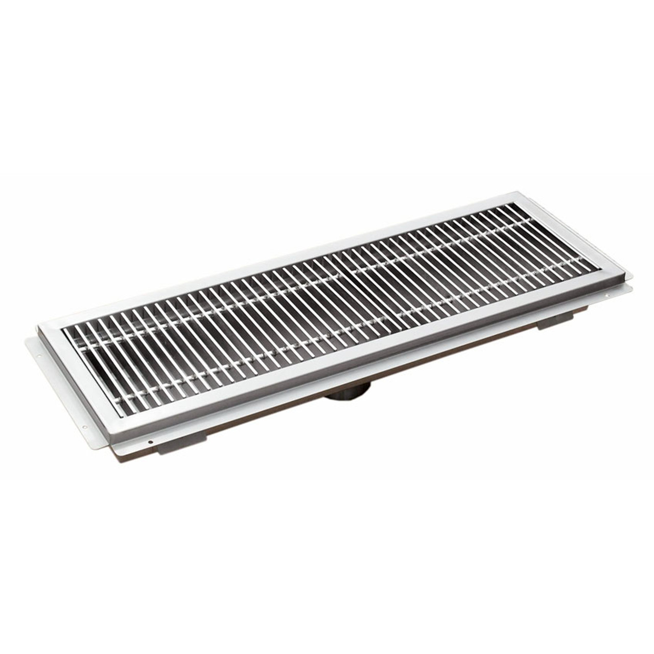 Omcan - 12" x 72" Floor Trough w/ Stainless Steel Grating - 44611