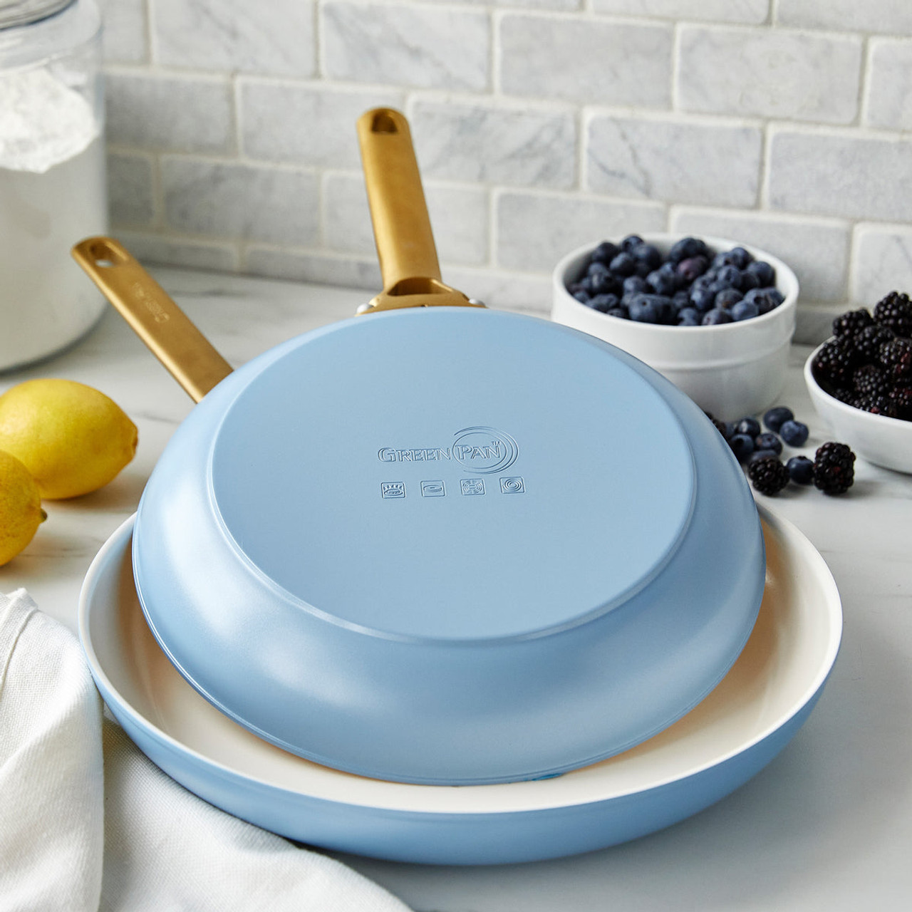 Set of Non stick blue pans from Green Pan
