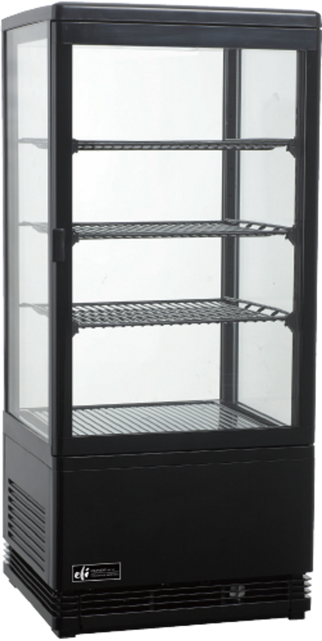 EFI Sales - 17" Black Refrigerated Display Case - CGSM-1738-B