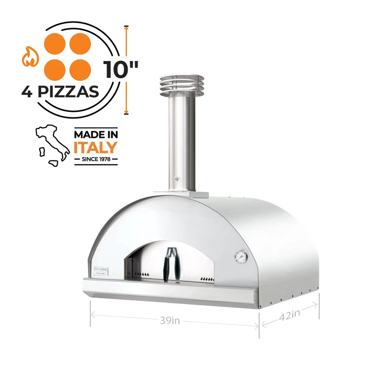 Fontana - Marinara Stainless Wood-Fired Oven - FTMARIN-S