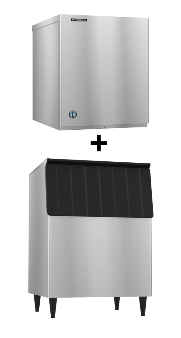 Hoshizaki - 927 lb 30" Remote Cooled Crescent Cube Ice Machine With 500 lb Storage Bin - KM-901MRJ3+B-500SF