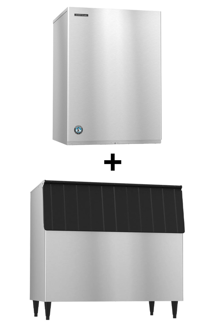 Hoshizaki - 1653 lb 30" Remote Cooled Crescent Cube Ice Machine With 500 lb Storage Bin - KM-1601MRJ3+B-800SF