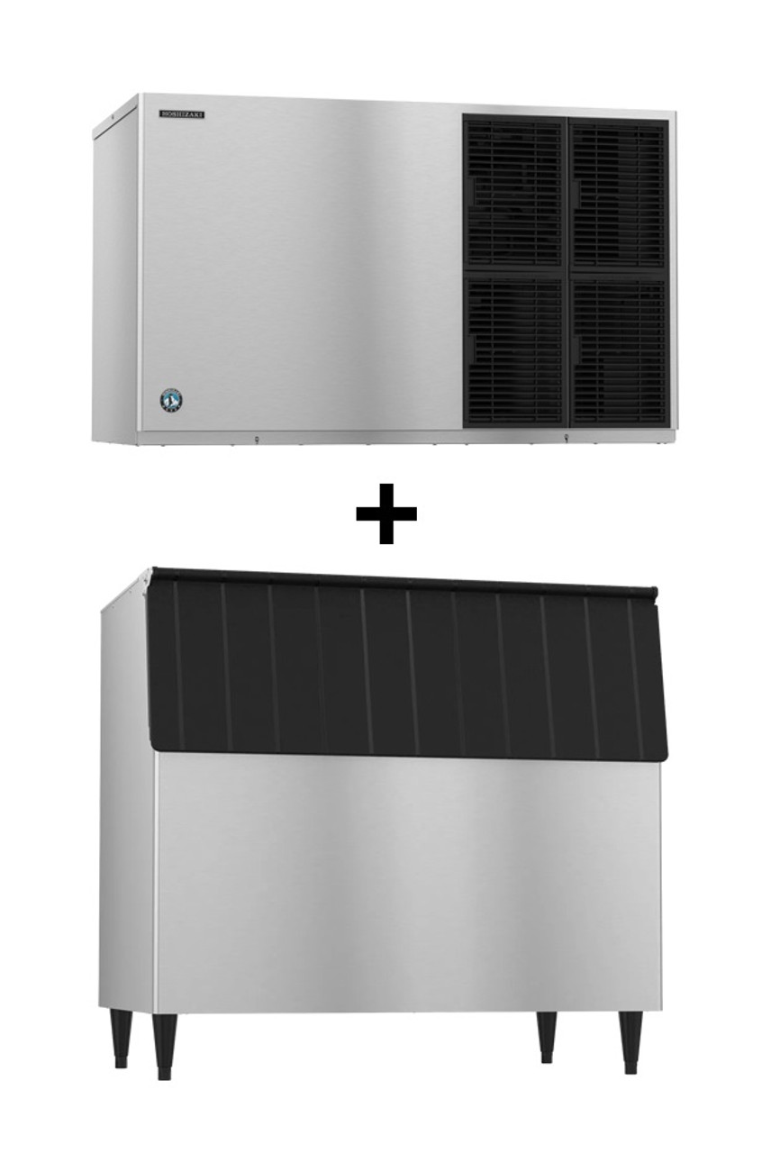 Hoshizaki - 1513 lb 48" Air Cooled Crescent Cube Ice Machine With 500 lb Storage Bin - KM-1601SAJ3+B-800SF