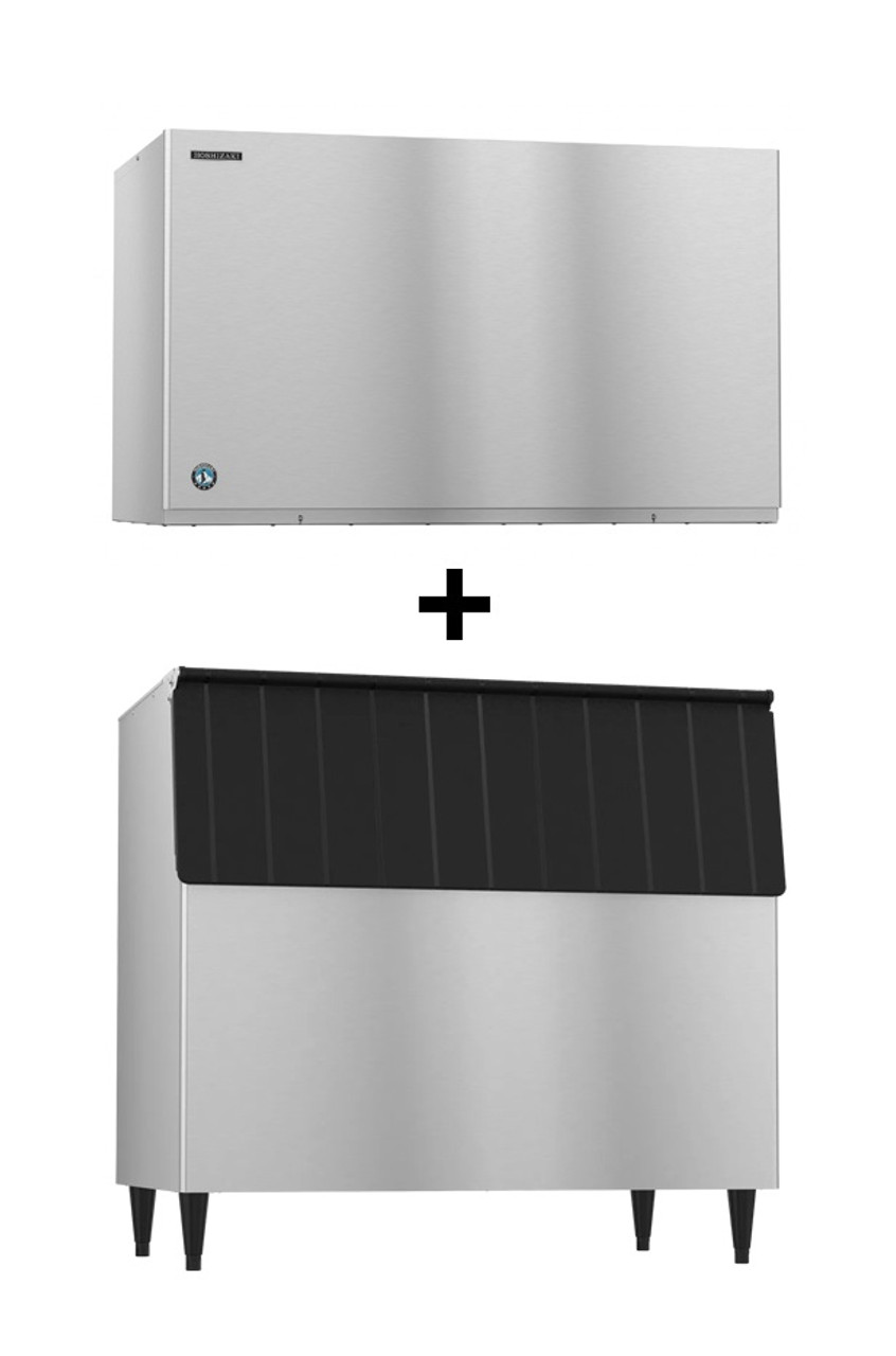 Hoshizaki - 1640 lb 48" Remote Cooled Crescent Cube Ice Machine With 500 lb Storage Bin - KM-1601SRJ+B-800SF