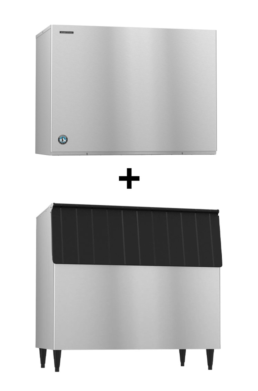 Hoshizaki - 2617 lb 48" Remote Cooled Crescent Cube Ice Machine With 500 lb Storage Bin - KM-2600SRJZ3+B-800SF
