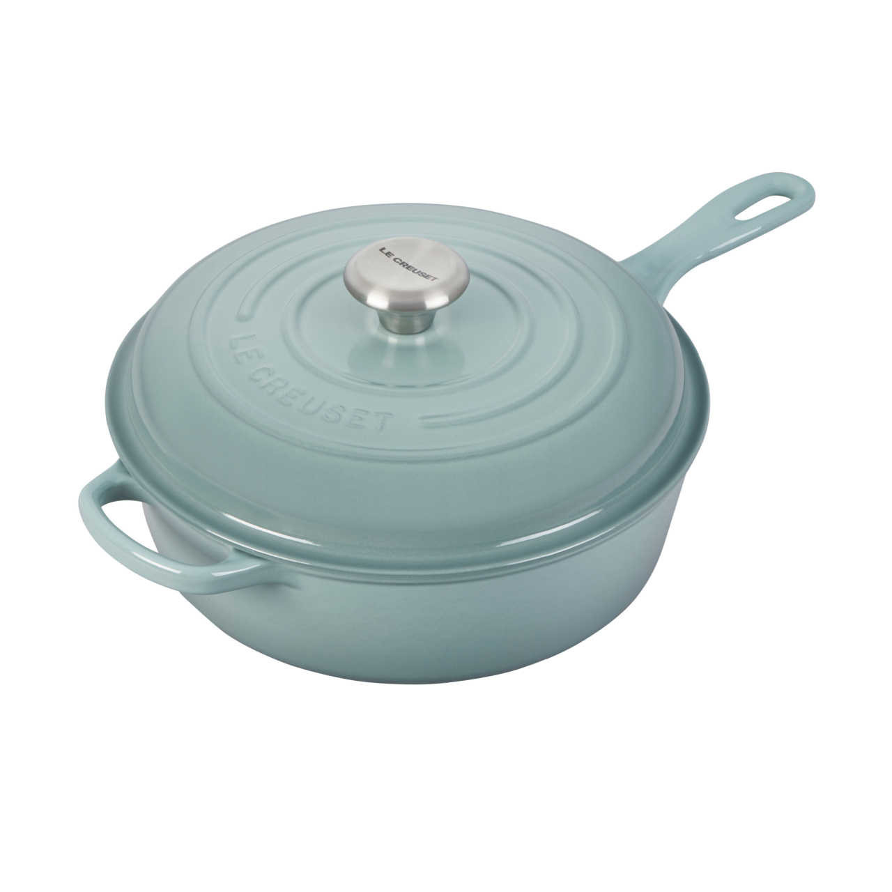 Le Creuset - 3.6L (3.75QT) Sea Salt Covered Sauté Pan