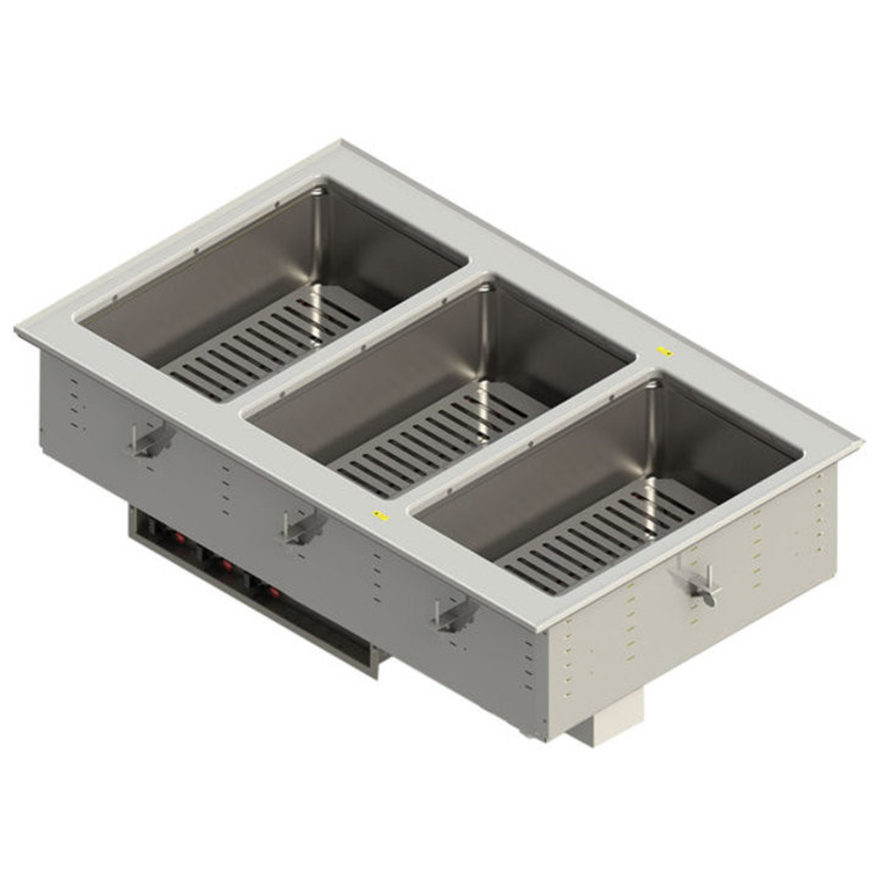 Vollrath - Three Well Drop-In Dry Hot Well 208/240V w/ Thermostatic Controls - FC-4DH-03208-T