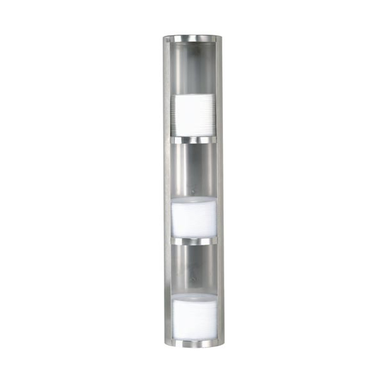 Dispense-Rite - Surface or Stand-Mounted Lid Dispenser w/ 3 Sections - TLD-3-3