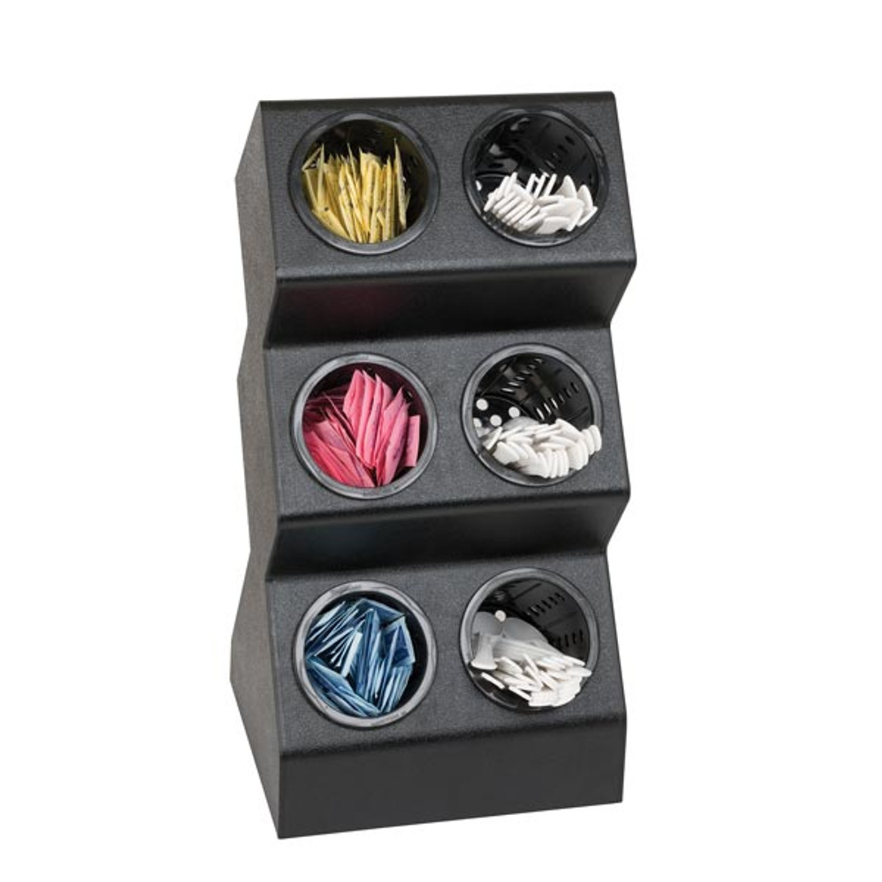 Dispense-Rite - Countertop Flatware & Condiment Organizer w/ 6 Sections - VSCH-6BT