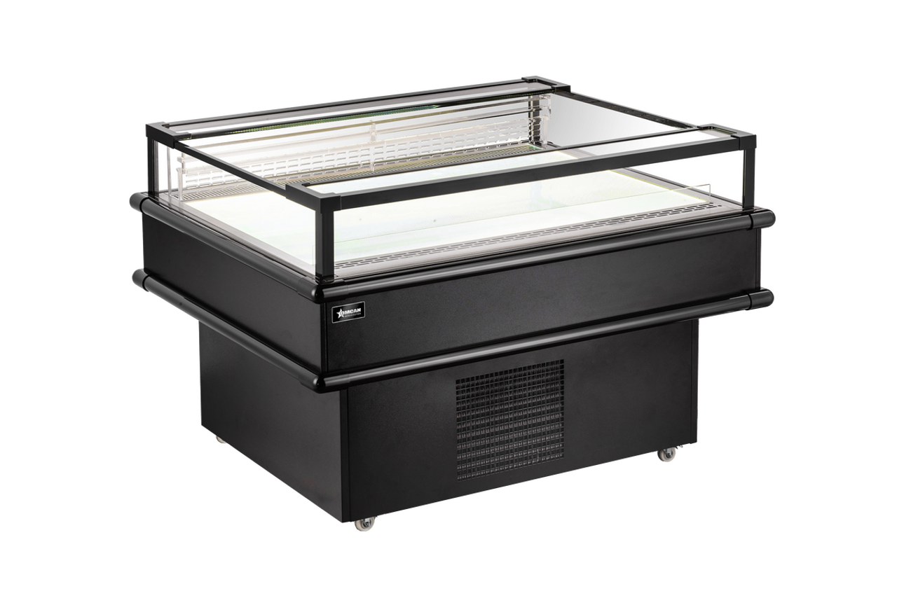 Omcan - 85" Refrigerated Island Top-Open Showcase - 48604