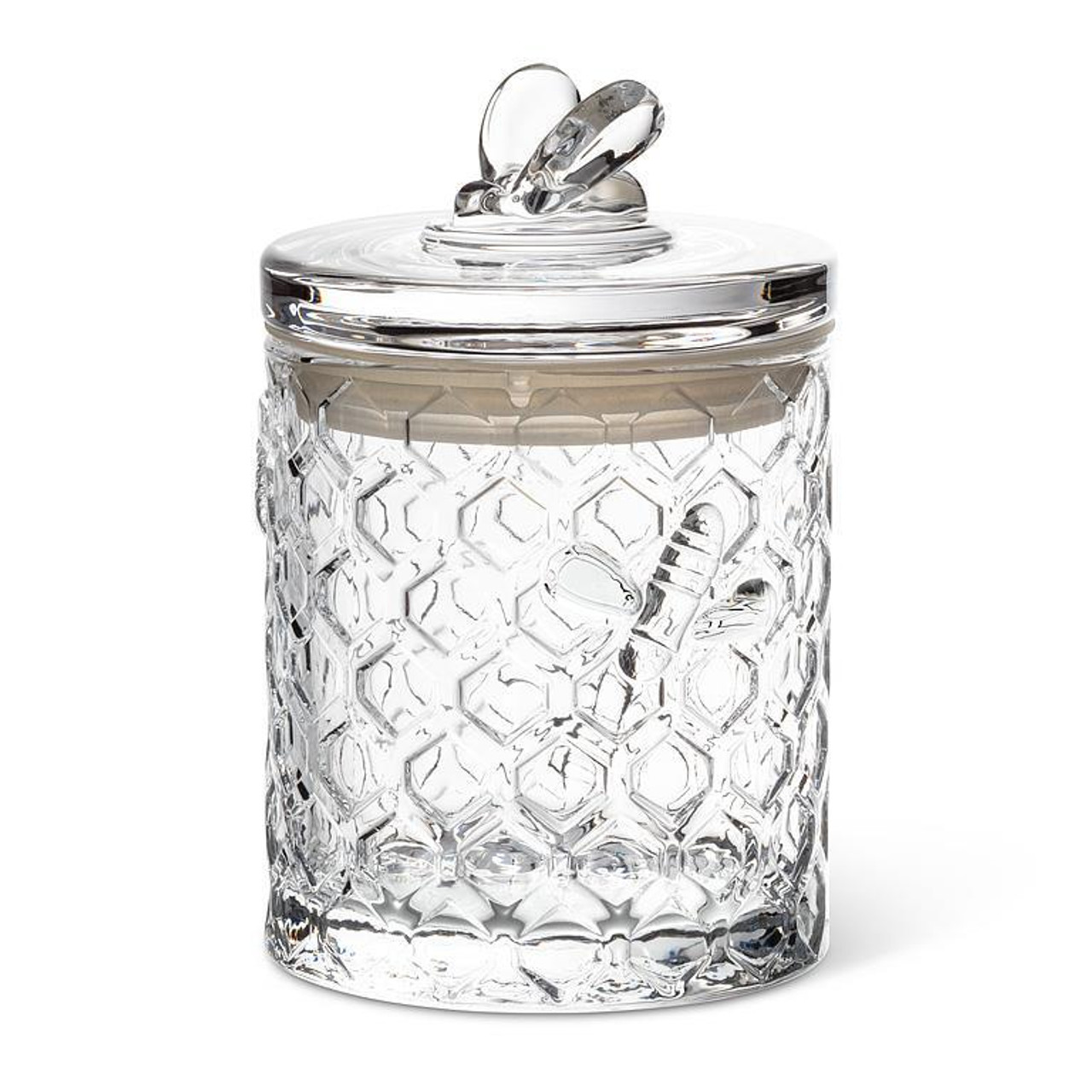 Abbott - Honeycomb Jar With Bee & Sealed Lid