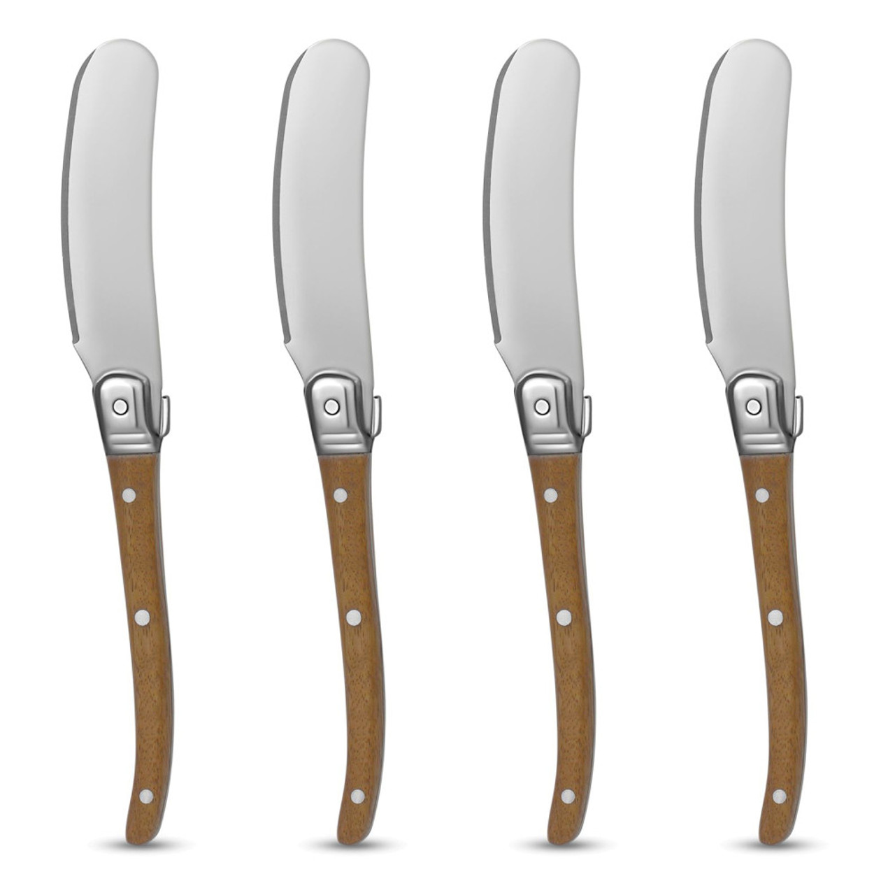 Laguiole - Natural Wood Handle Spreader Set of 4