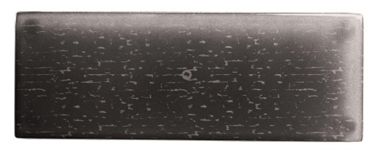MyGlassStudio - 14" x 5.1" Dark Grey Cream Mid Modern Rectangular Serving Platter 2/Case - GS196663