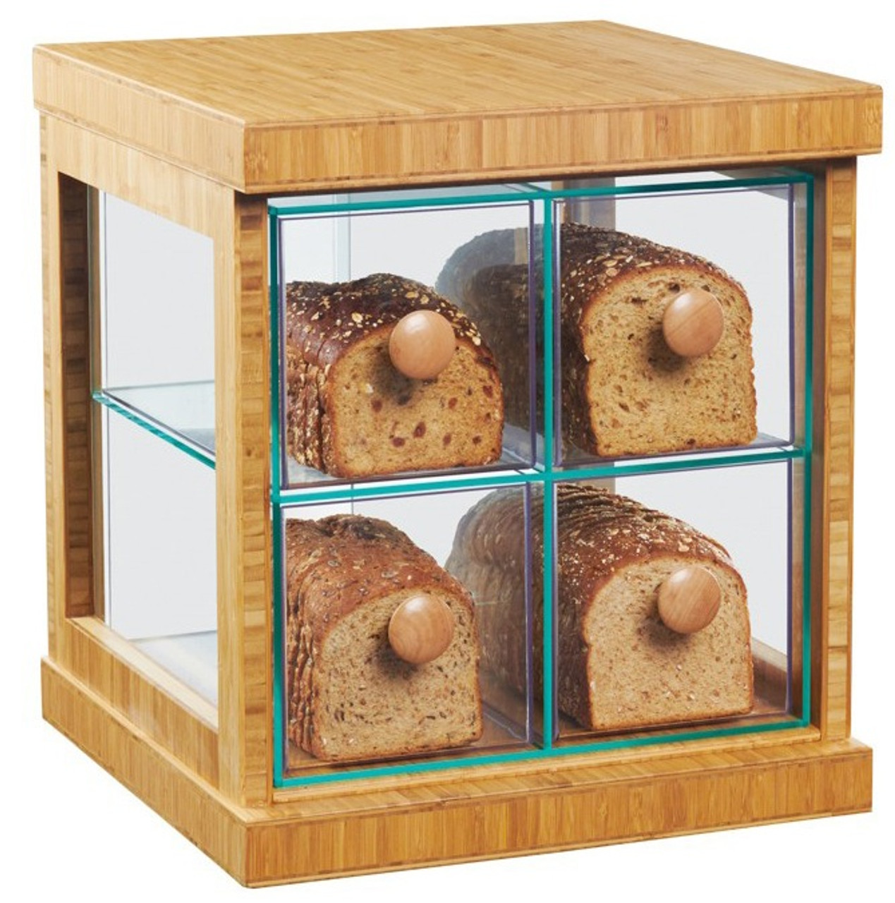 Cal Mil - 15.5" Bamboo 4-Drawer Bread Display Case - 171860