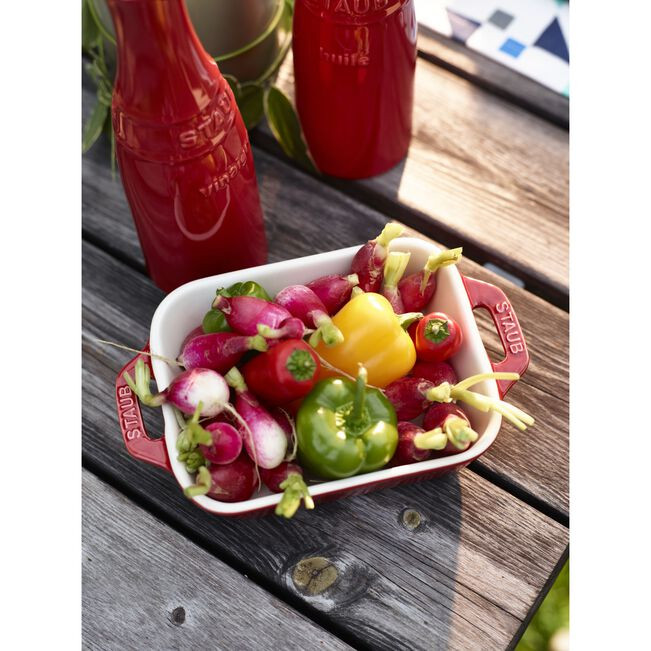 Staub - Cherry 5.5" x 4" Ceramic Rectangular Baking Dish - Thumbnail 2