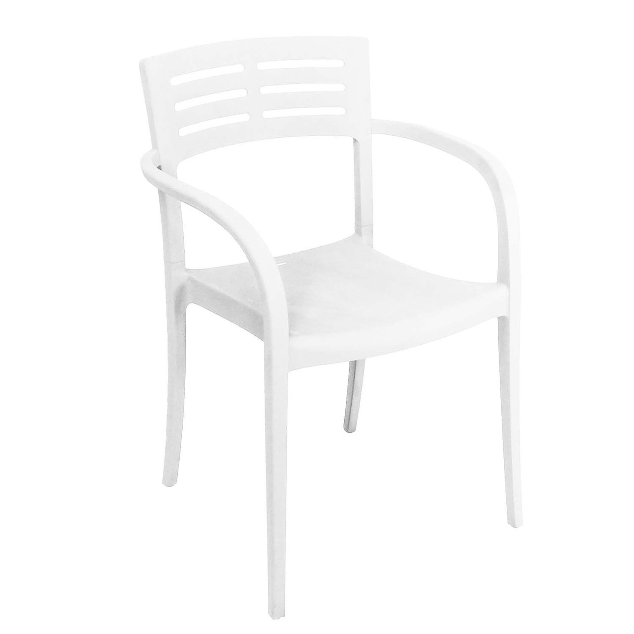 Grosfillex - Vogue Glacier White Armchair (16 Pack) - US633096