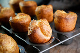 ​Manchego and Thyme Popovers with Herb Butter