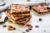 Dark Chocolate Bourbon Pecan Bars