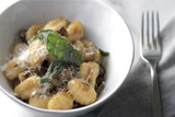 Gnocchi with Sautéed Mushrooms in a Brown Butter Sage Sauce