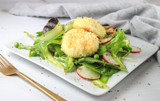 Spring Salad with Goat Cheese Medallions