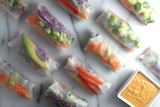 Fresh Spring Rolls with Spicy Peanut Sauce