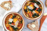 Butternut Squash, Kale, and Lentil Soup