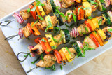 Grilled Chicken Rainbow Kabobs Makes 6-8 long kabobs