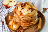 Butternut Squash Pancakes with Cinnamon Apple Compote