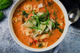 Creamy Tomato Soup with Sausage and Tortellini