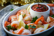 ​Classic Shrimp Cocktail and Gin Martinis