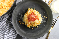 Saffron and Butternut Squash Risotto with Crispy Prosciutto