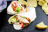 Chicken Caesar Club Wraps