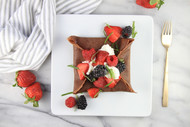 Chocolate & Cream Crêpes with Berries