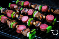 Savoury Steak Kebabs with Garlic Butter