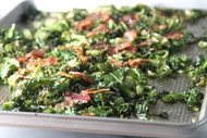 ​Roasted Brussels Sprouts & Kale with Bacon