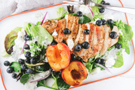 Grilled Nectarine and Chicken Salad with an Herbed Buttermilk Dressing