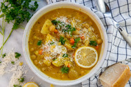 Chickpea Soup with Lemon and Potatoes