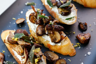 Mushroom and Crispy Sage Crostini 